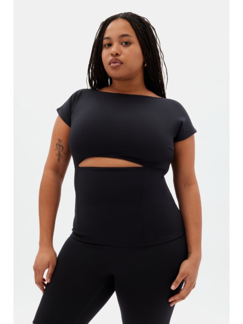 Girlfriend Collective Black Bea Baby Tee NWT Size XXL Sporty Athletic Neutral